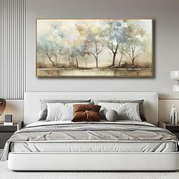 Abstract Wall Art Retro Trees Canvas Painting 30x60 Inch