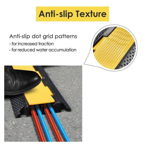 -Channel Cable Ramp Protector 39x10x2 22000 Lbs Capacity