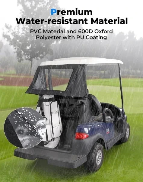 Rear Bag Rain Cover for Club Car Tempo 2-Seat Golf Cart