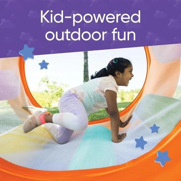 Giant Inflatable Rainbow Land Roller with Mesh Interior 67 Outer Diam. x 45 Inner Diam.