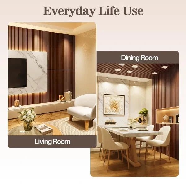 Pack Acoustic Wood Panels for Wall 47.24 x 23.81 Walnut