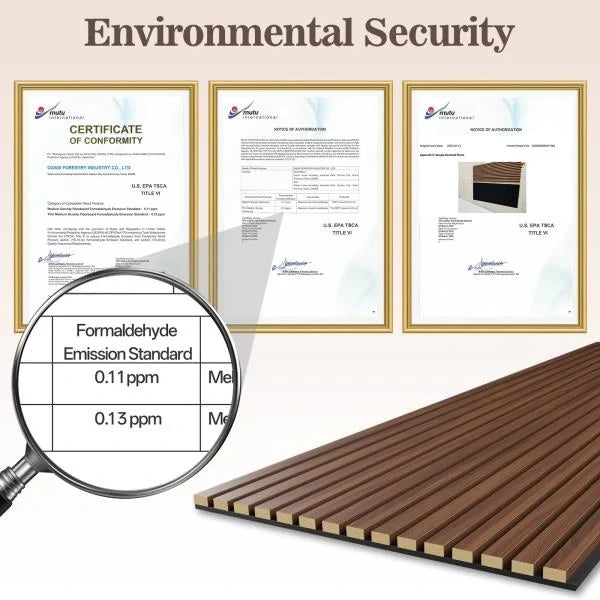Pack Acoustic Wood Panels for Wall 47.24 x 23.81 Walnut