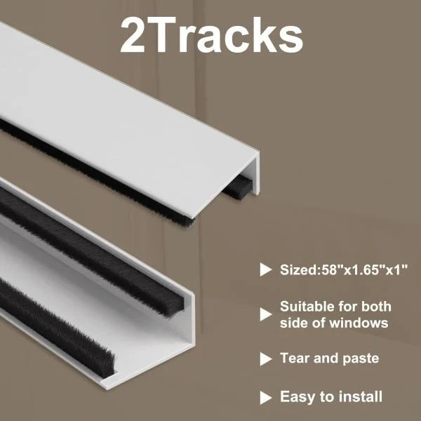 Light Blocking Strips for Window Shades and Blinds 100 Blackout PVC Side Tracks 58 2PCS