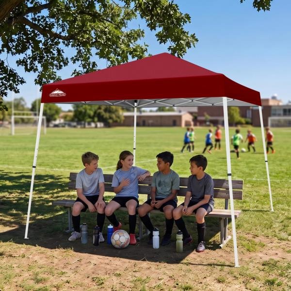 x10 Slant Leg Pop Up Canopy Tent Burgundy
