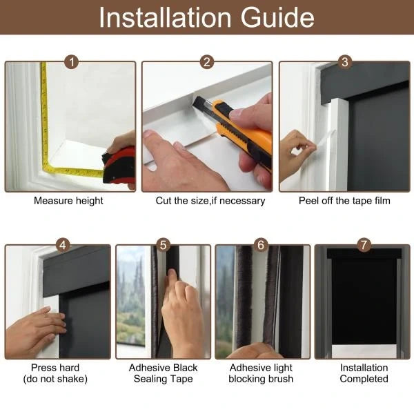 Light Blocking Strips for Window Shades and Blinds 100 Blackout PVC Side Tracks 58 2PCS