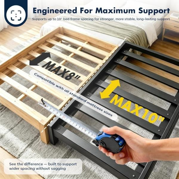 King Bunkie Board 10mm 76 x 80 Black Under Mattress Support