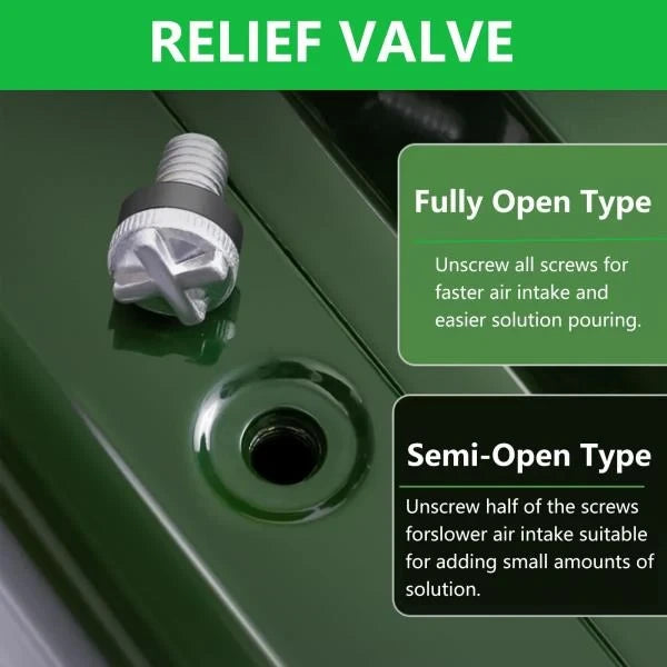 Gallon Square Metal Multi-Purpose Storage Can with Flexible Spout and Pressure Balance Vent Valve