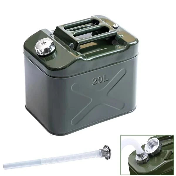 Gallon Square Metal Multi-Purpose Storage Can with Flexible Spout and Pressure Balance Vent Valve
