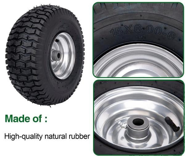 x6.00-6 Lawn Mower Tire for Craftsman Husqvarna Riding Mowers