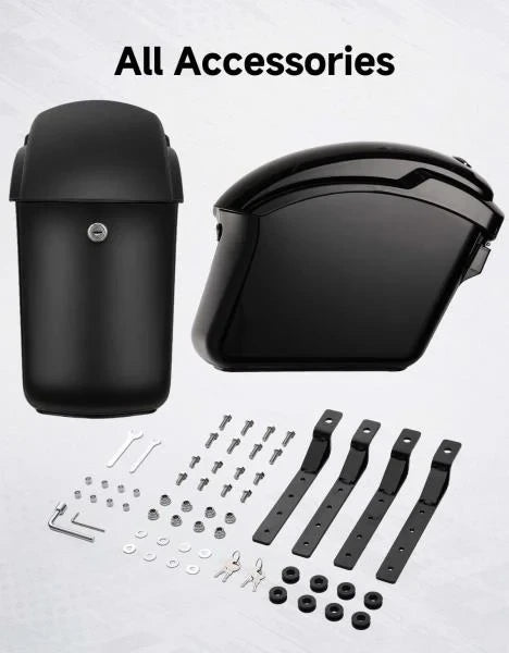 Impact-resistant Motorcycle Hard Saddlebags 22L 11Lx2