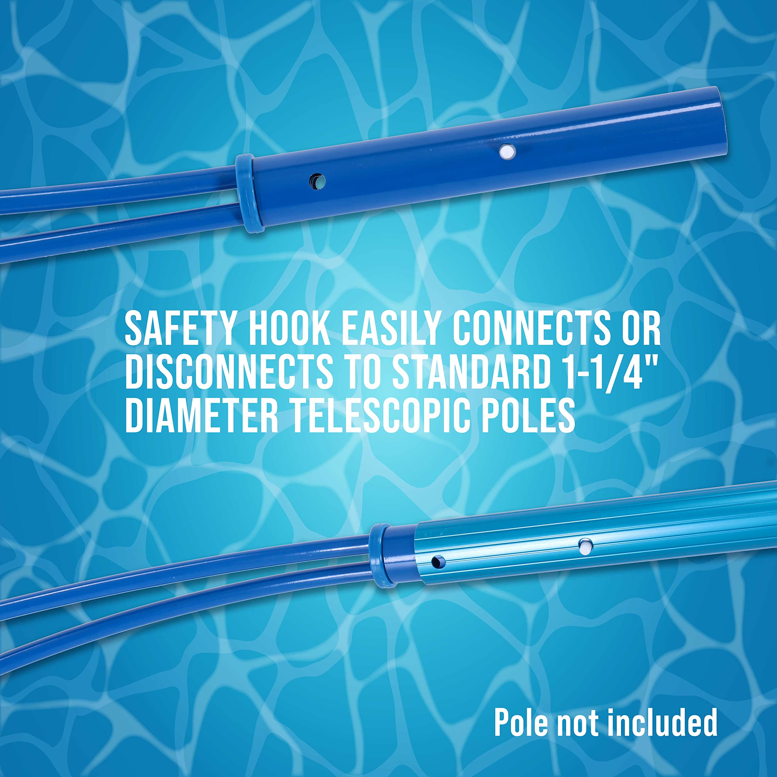 Swimming Pool Safety Hook for Emergency Rescue and Training Fits 1-14 Telescopic Poles $27.00