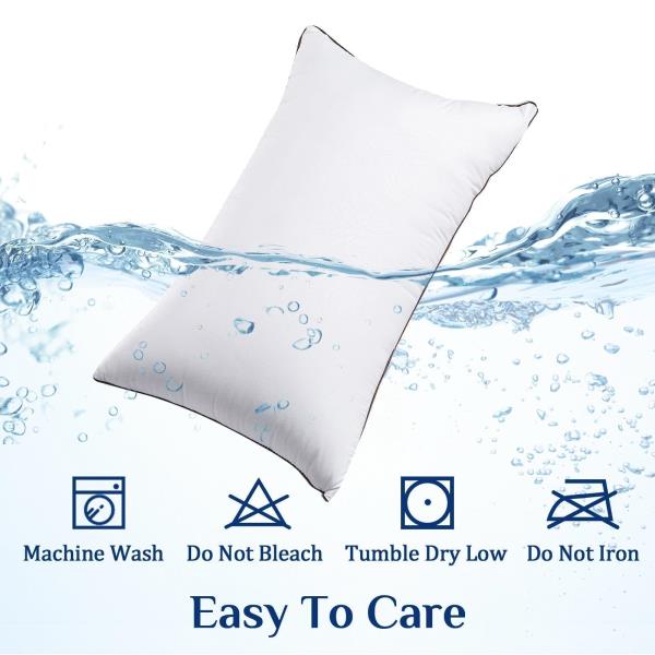 JOLLYVOGUE King Size Pillows Set of 4, Cooling and Firm King Pillows with Oeko-Tex Certified Down Alternative Filling for Side, Back, and Stomach Sleepers, Hotel Collection Retail $39.00