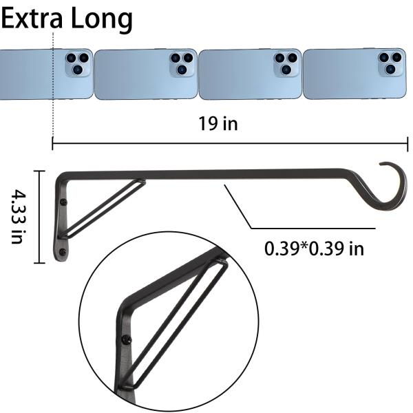 Inch Heavy-Duty Steel Plant Hangers and Bird Feeder Hangers 2 Pack