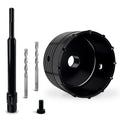 Black Hole Saw Kit for Concrete Brick Masonry with SDS Plus