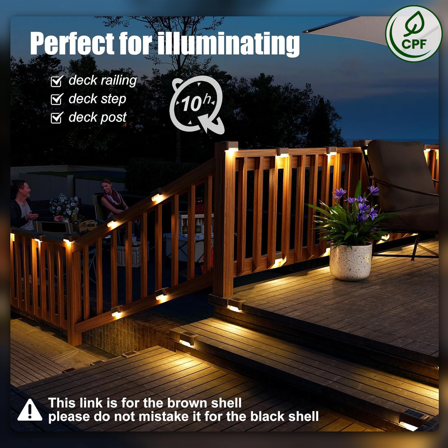New As-Is SOLPEX 16 Pack Warm White Solar Deck Lights Outdoor Waterproof LED Retail $23.00