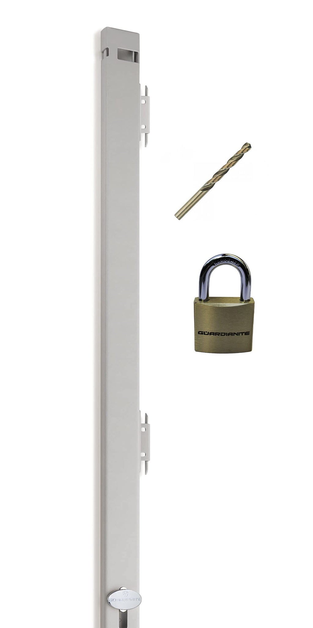 Beige File Cabinet Locking Bar for 5 Drawer Cabinets with Padlock  Cobalt Drill Bit