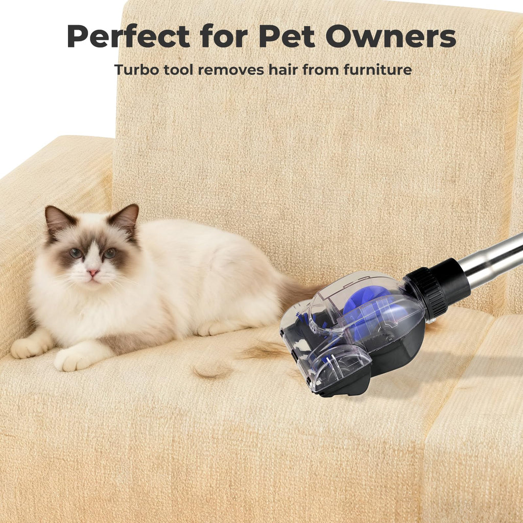 W Bagless Canister Vacuum Cleaner w Pet Turbo Brush 4L Dust Cup Blue