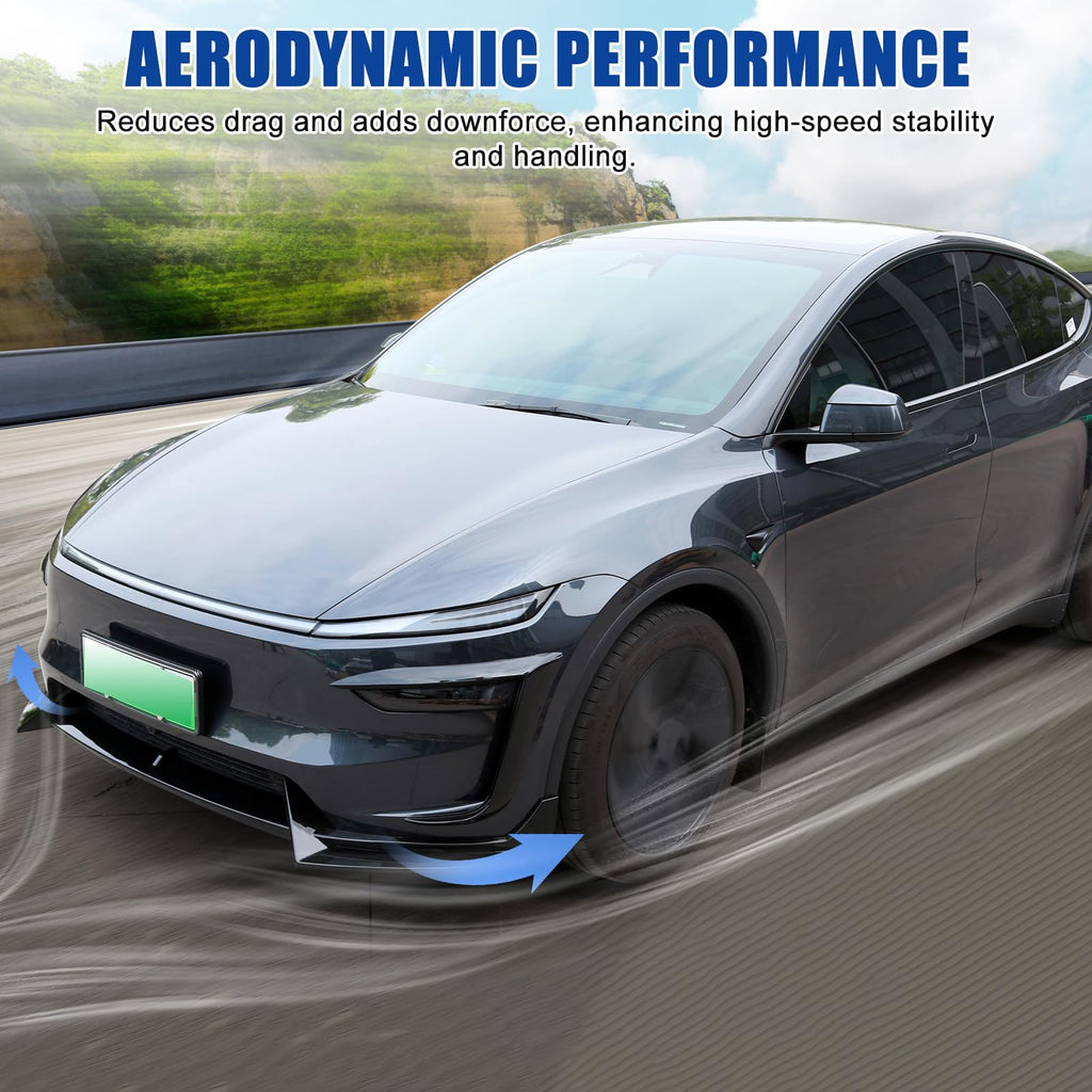 Tesla Model Y Bumper Lip Glossy Black ABS