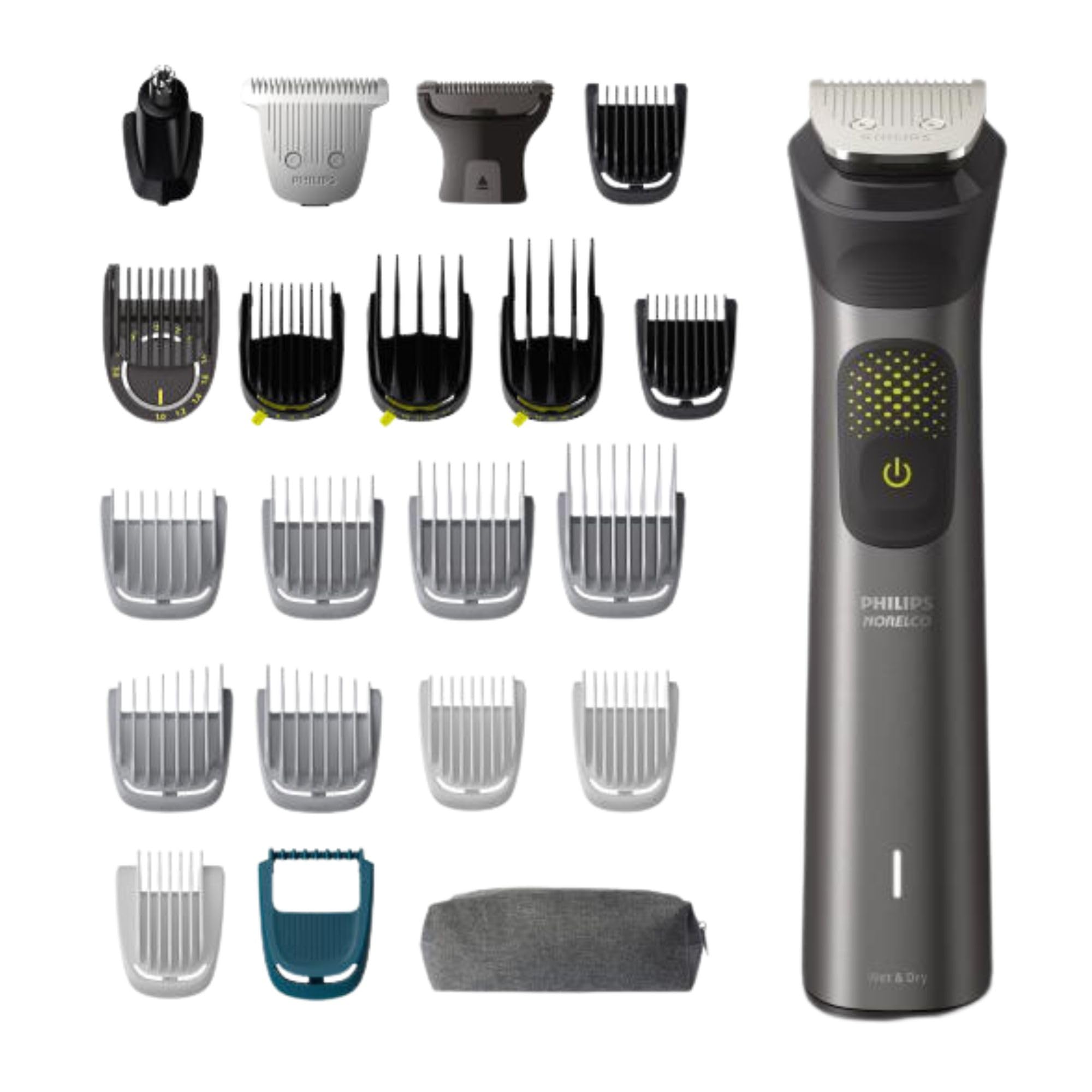 Philips Multigroom Series 9000, 20-Piece All-in-One Trimmer Set with Storage Pouch, Gray Retail $73.00