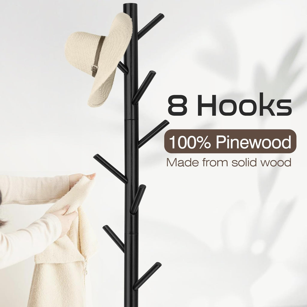 Adjustable Height Black Coat Stand with 3 Prong Legs Retail $13.50