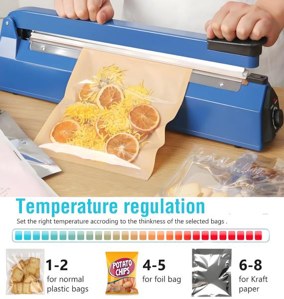 15-Inch Manual Impulse Sealer Heat Sealing Machine for Plastic Bags