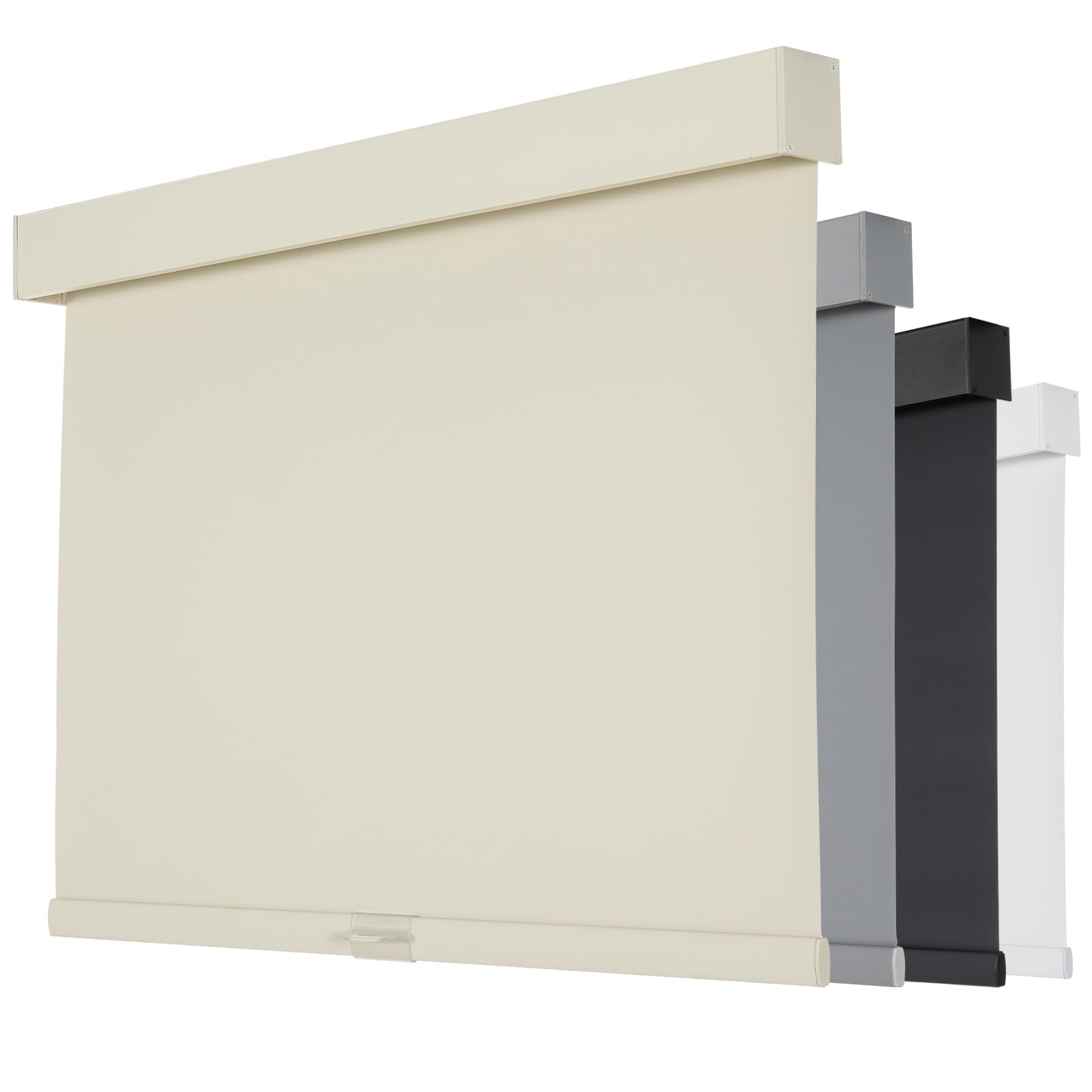 Beige Cordless Blackout Roller Shades 34.5W x 64H with Valance Thermal Insulated Free-Stop Retail $54.00