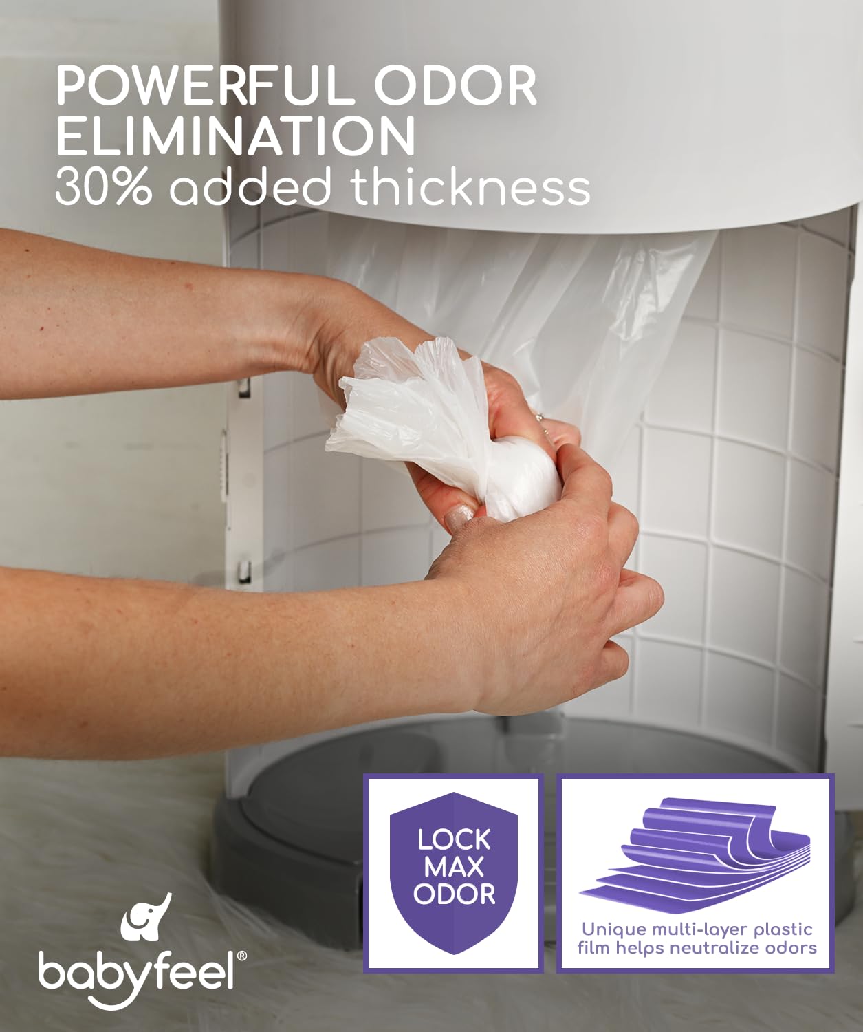 Pack Diaper Pail Refills for DEKOR CLASSIC Powder Scent Odor Eliminating Extra Thick Retail $23.00