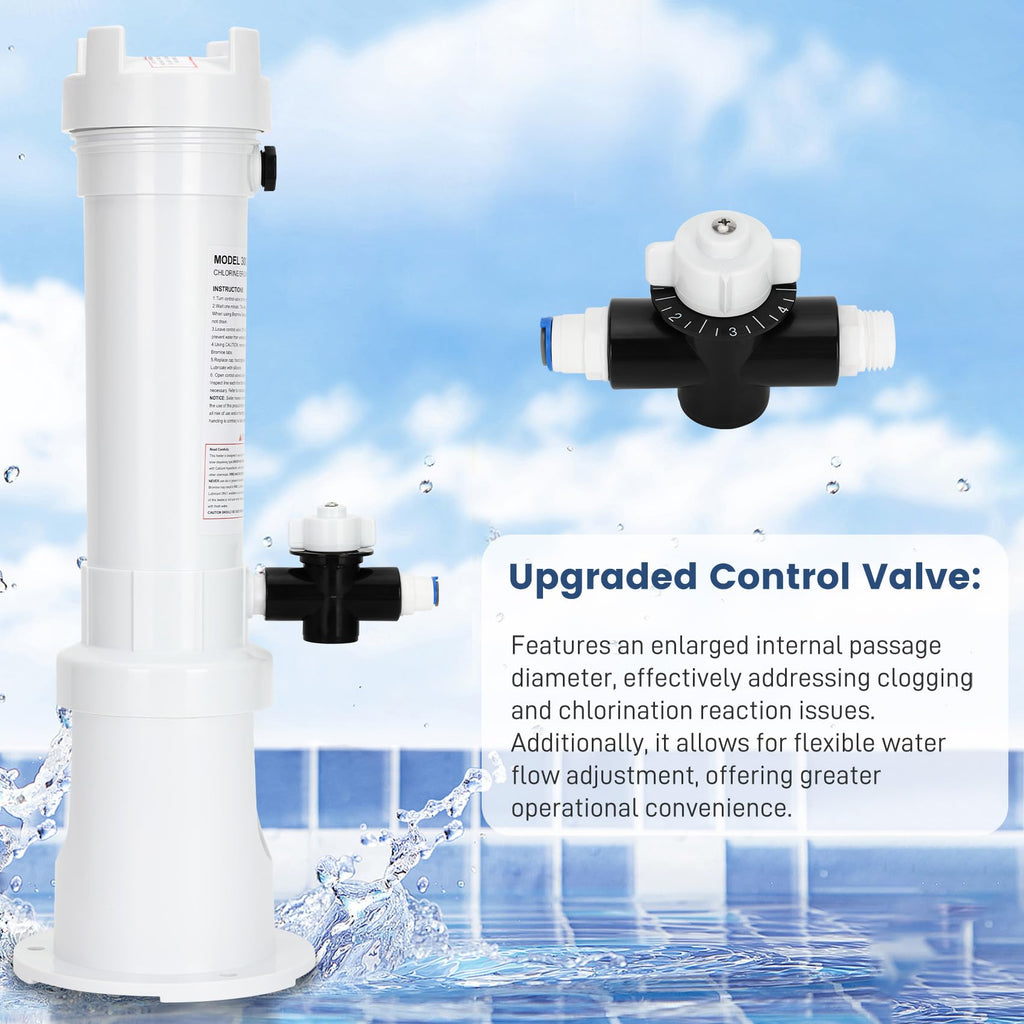 New Lanmun R171016 Automatic Pool Chlorinator Upgraded 72000 Gal Capacity. Retail $68.00