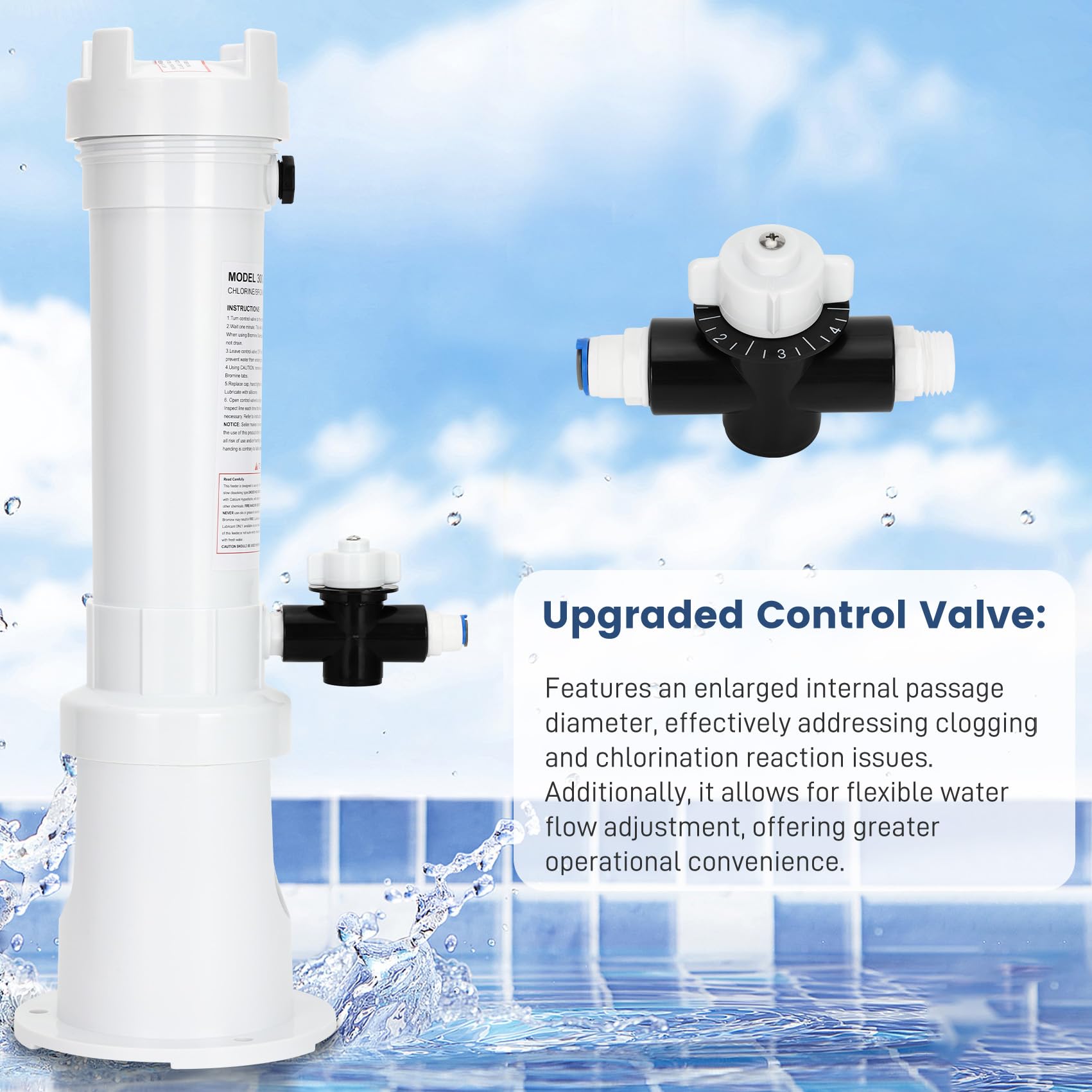 New Lanmun R171016 Automatic Pool Chlorinator Upgraded 72000 Gal Capacity. Retail $68.00