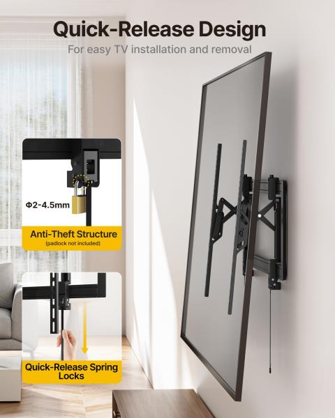 Heavy Duty Tilting TV Wall Mount for 55105 TVs up to 200lbs