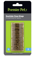 Open-Box New Premier Pet Small Rawhide Chew Ring Refills - 16-Pack Dog Treats Retail $5.00
