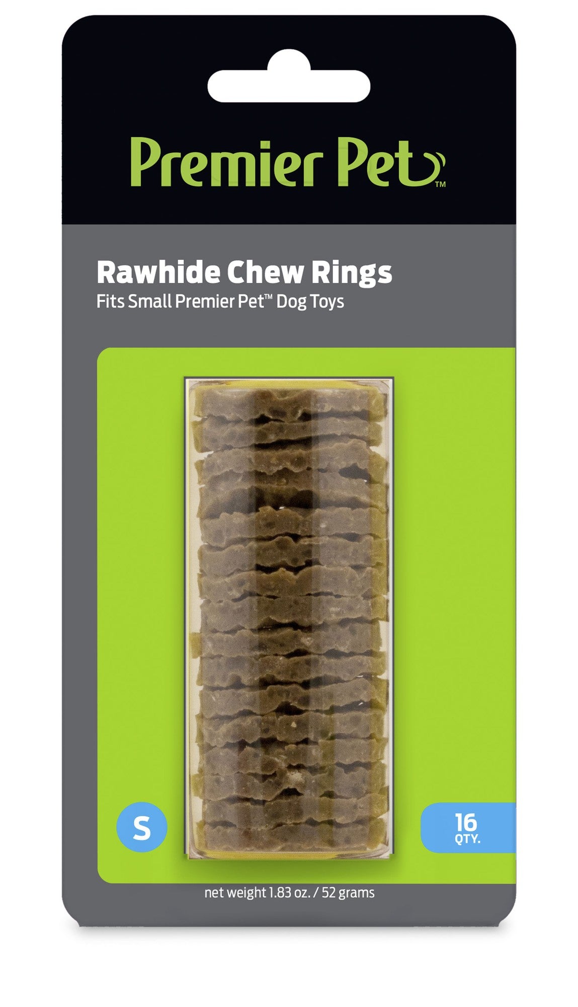 Open-Box New Premier Pet Small Rawhide Chew Ring Refills - 16-Pack Dog Treats Retail $5.00