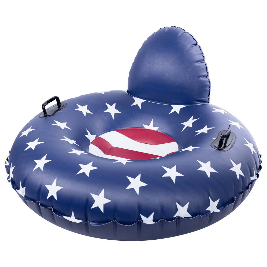 As-Is New PMNY 47 Inflatable Thickened Snow Tube w Backrest Retail $37.00