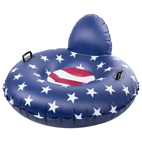 As-Is New PMNY 47 Inflatable Thickened Snow Tube w Backrest Retail $37.00