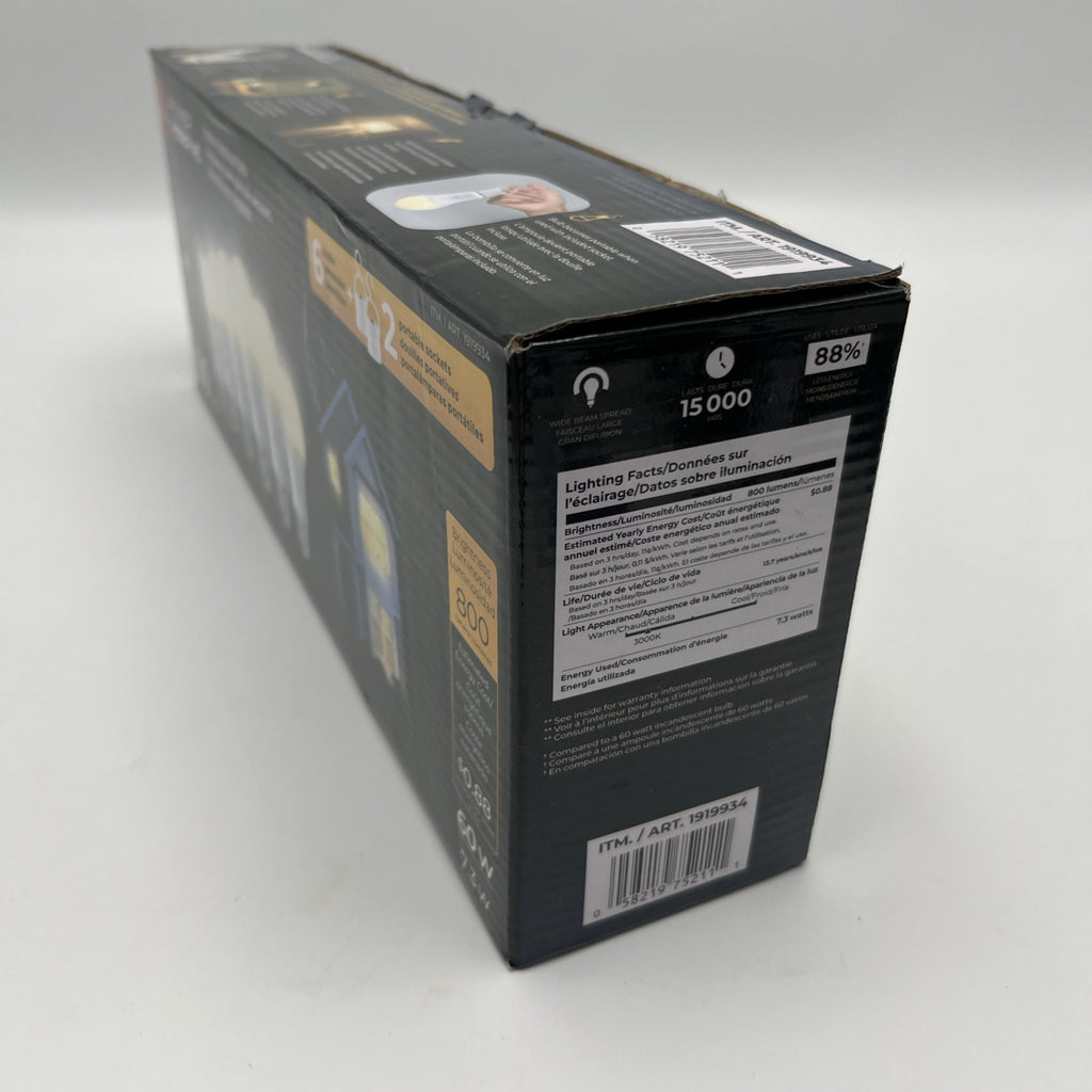 Open-Box New Globe LED Bulb with 60W Eq. 10 Hr Battery Backup 6-Count Retail $37.00