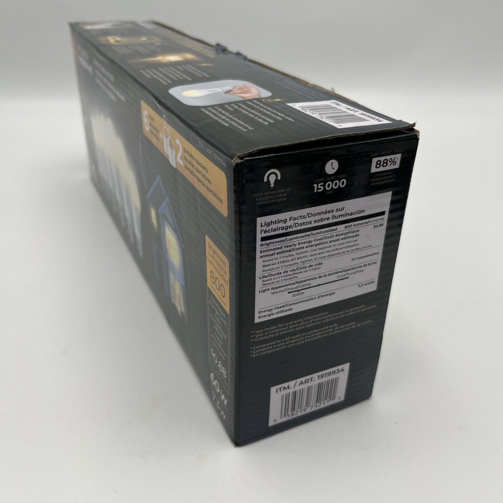 Open-Box New Globe LED Bulb with 60W Eq. 10 Hr Battery Backup 6-Count Retail $37.00