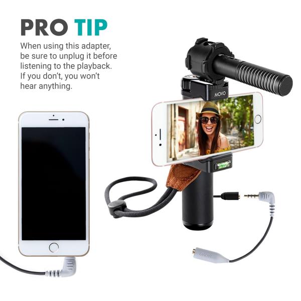 5mm TRS to TRRS Microphone Adapter for Smartphones and Tablets MC3