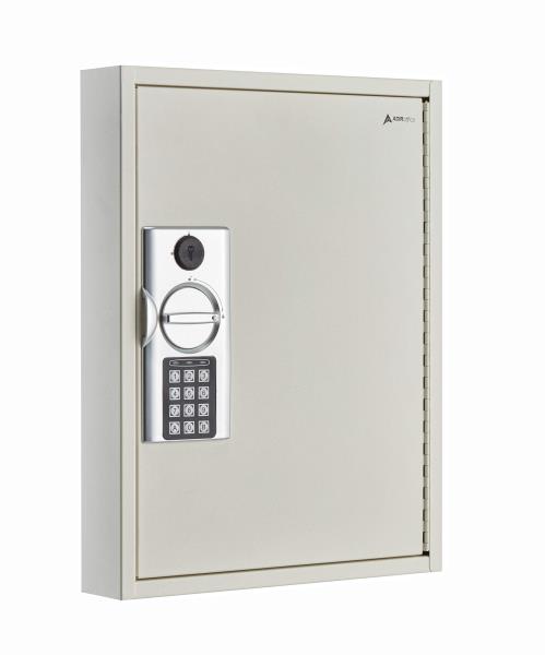 60-Key Wall Mount Lock Box with Digital Code White