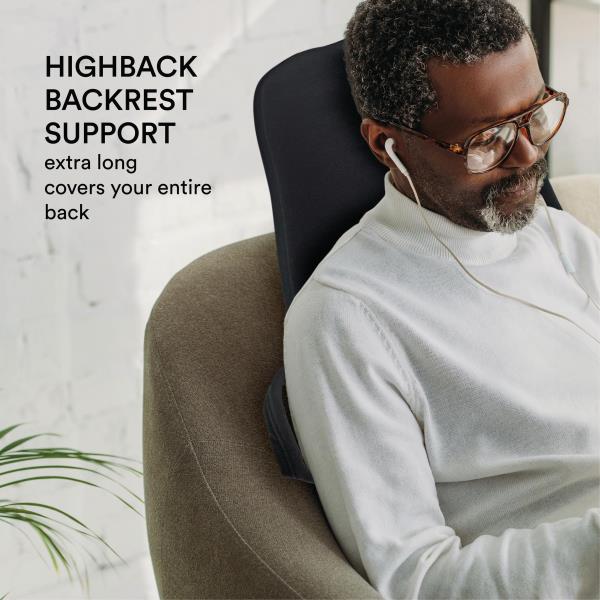 ObusForme Highback Backrest Support - Extra Tall Padded Seat Cushion and Lumbar Support Pillow, Portable Posture Support with Soft and Durable Foam Retail $79.00