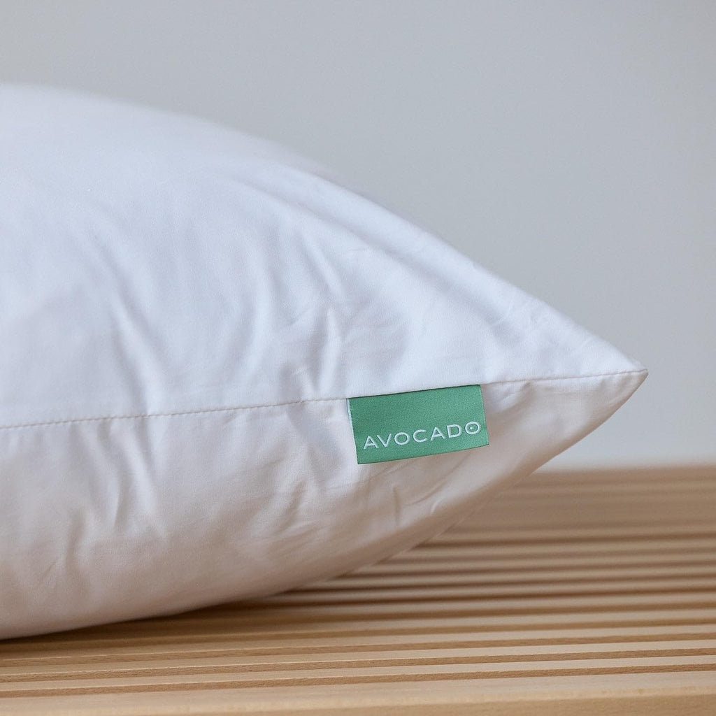 Queen Organic Latex Fill Bed Pillow White