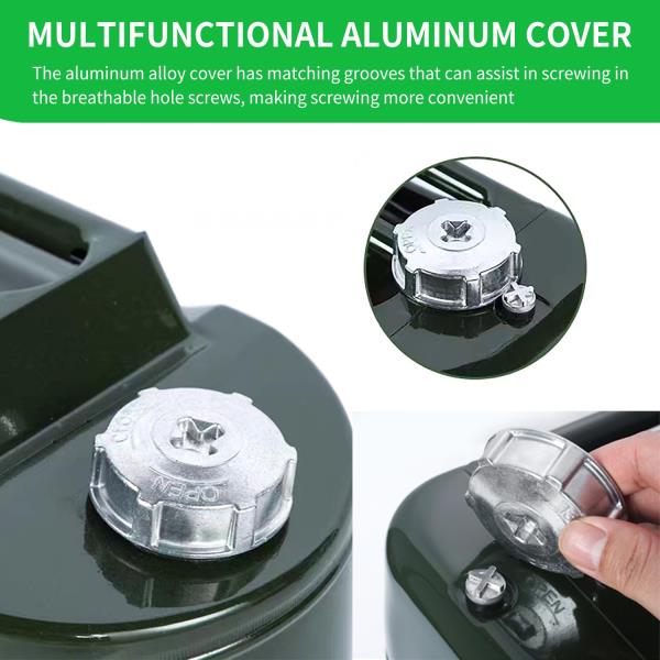 Gallon Square Metal Multi-Purpose Storage Can with Flexible Spout and Pressure Balance Vent Valve