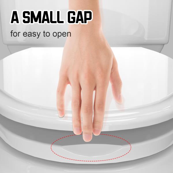 Elongated Oval Toilet Seat Slow Close Metal Hinges 18.5 White $35.00