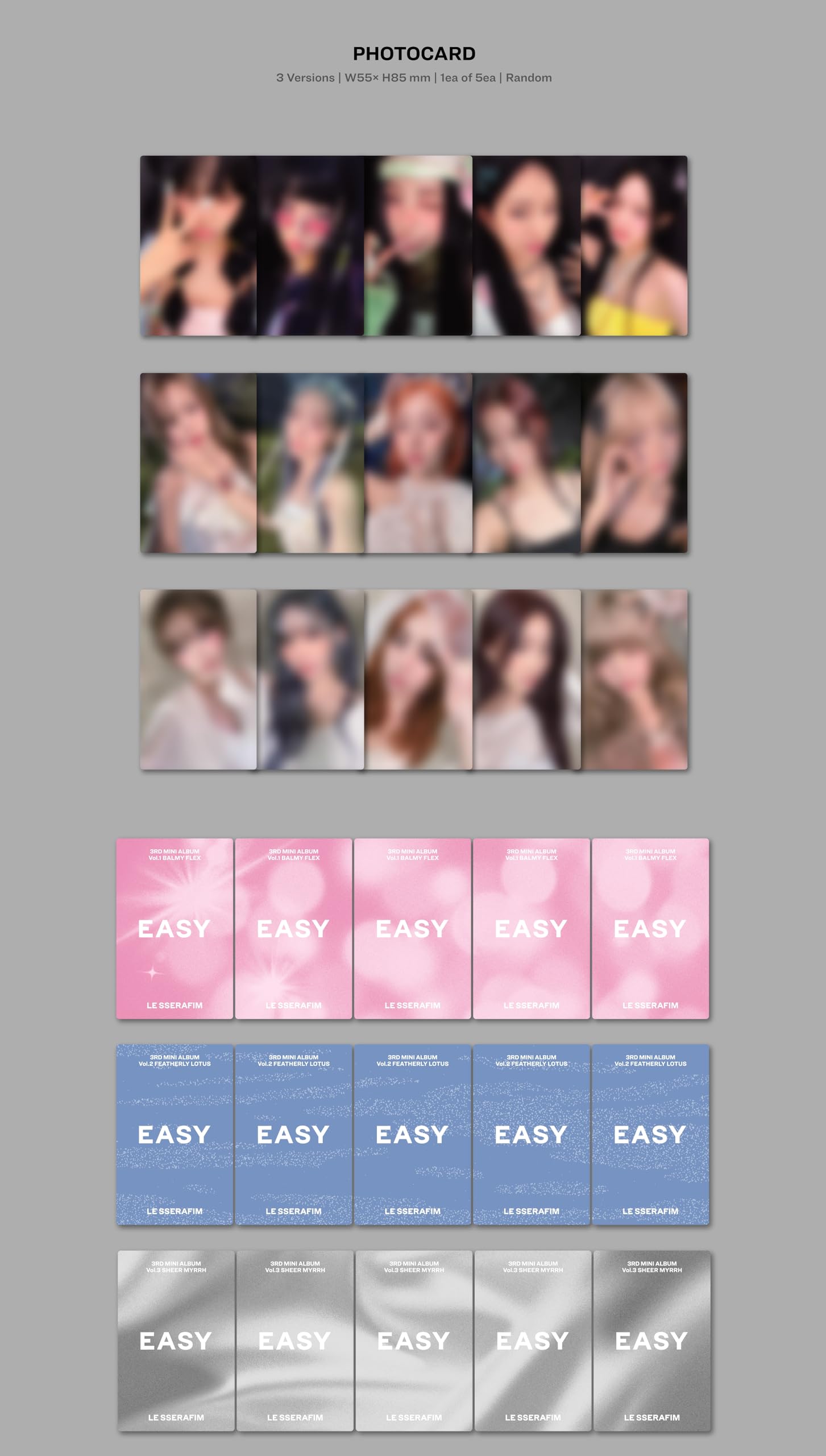 Le Sserafim 3rd Mini Album Easy Vol 1 Pink Retail $39.00