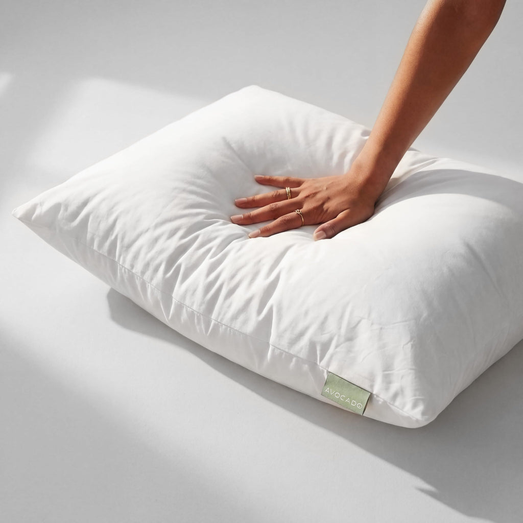 Queen Organic Latex Fill Bed Pillow White