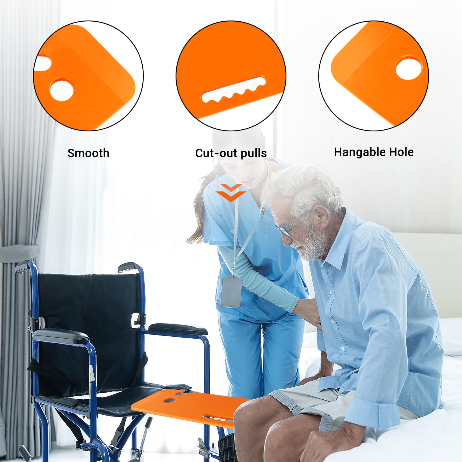 New LOSCHEN 30 ABS Slide Transfer Board 440 lbs Capacity Non-slip for Seniors. Retail $39.00