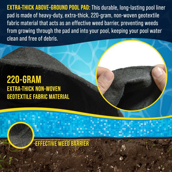 Round Heavy Duty Ground Shield Pool Liner Pad