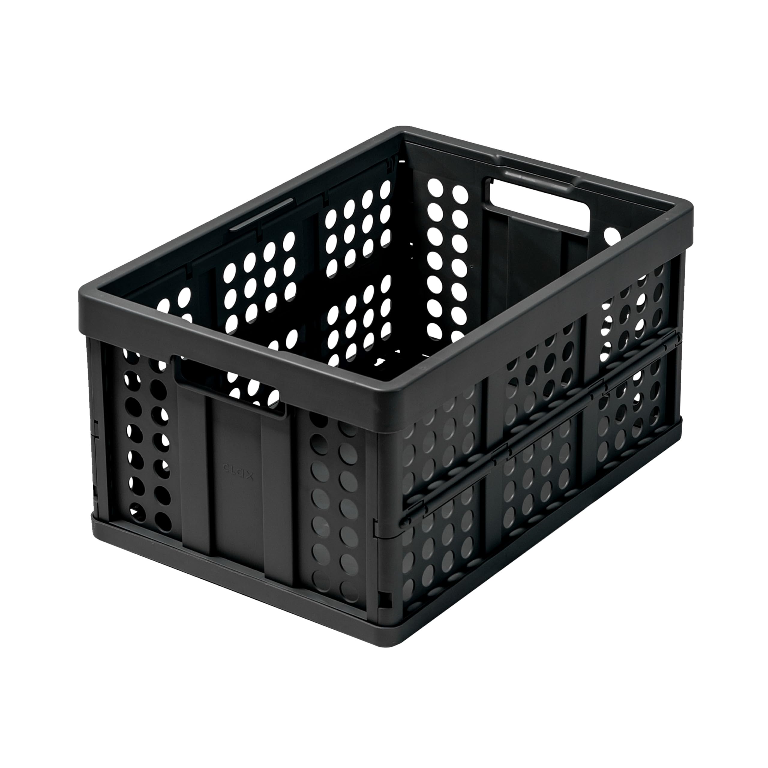 As-Is Clax Folding Crate - 48 qt 12 gal Capacity Made in Germany Black Retail $39.00