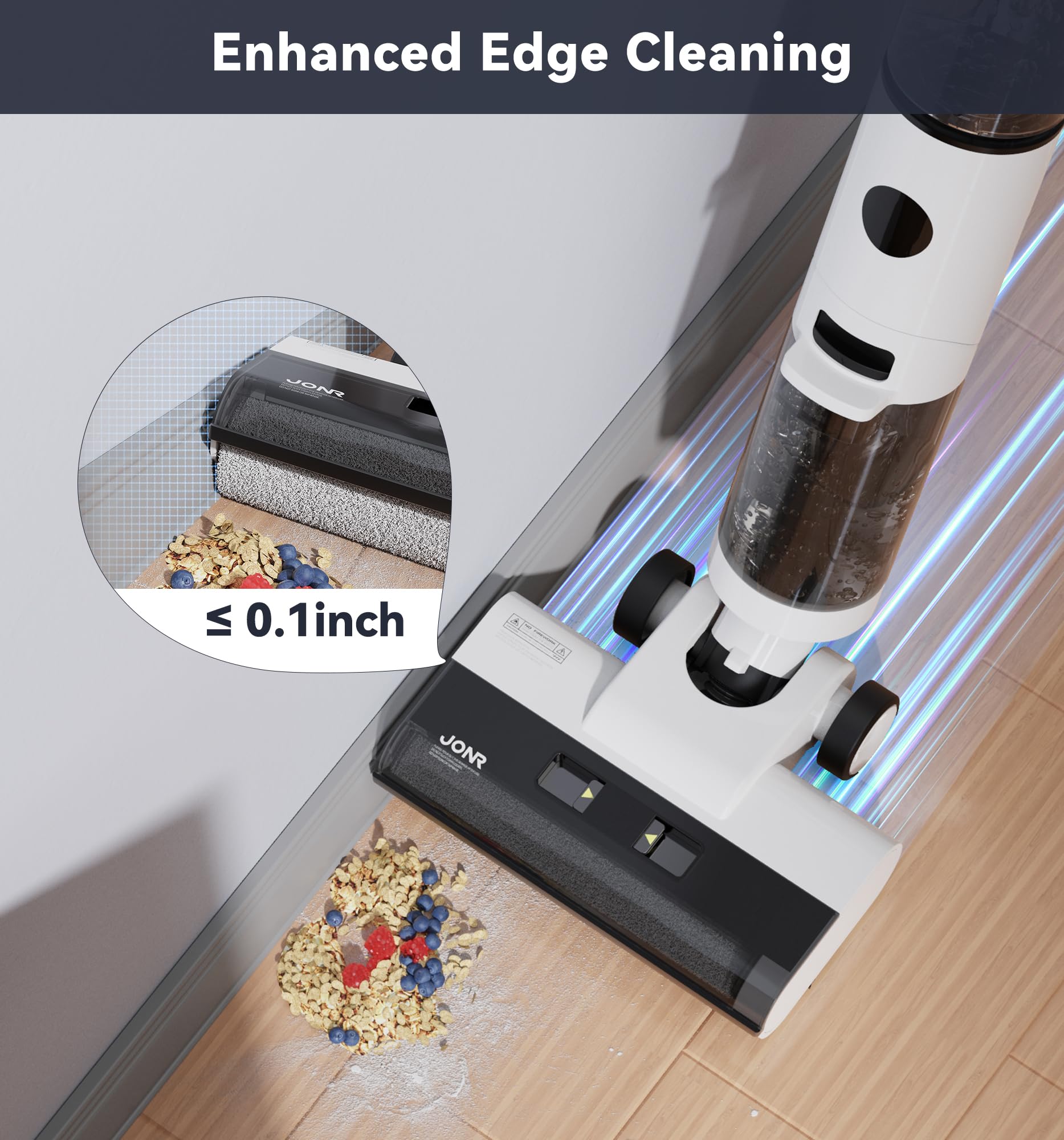 Open-Box New JONR ED12 Cordless Wet Dry Vacuum Cleaner with Self-Cleaning  0.1 Edge Clean