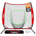 7x7ft Baseball and Softball Practice Net with Steel Frame and Carry Bag