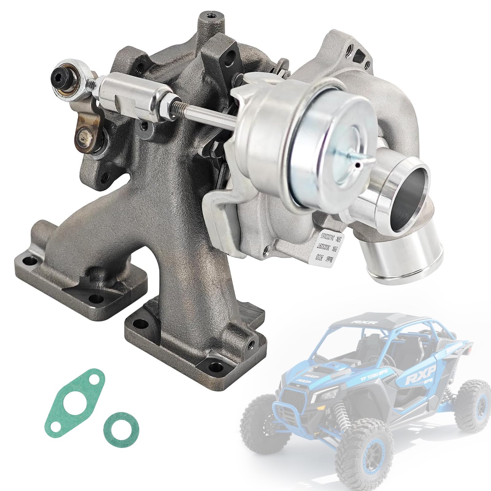 Open-Box New DOFOCH K03 Turbocharger w Gasket for Polaris RZR XP 4 925CC UTV
